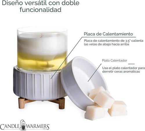 Miniatura 3 de Candle Warmers ETC - Calentador de velas y fragancias 2 en 1 para calentar velas perfumadas o ceras derretidas y tartas para refrescar