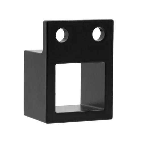 Miniatura 4 de Soporte de pared estándar para valla de aluminio, 1 x 1 1/8 pulgadas para rieles, soportes de riel residencial, color negro, paquete de 6