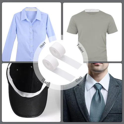 Miniatura 7 de 2 rollos de protectores de cuello desechables, almohadillas autoadhesivas para el cuello, protector de cuello cómodo, cintas para el cuello