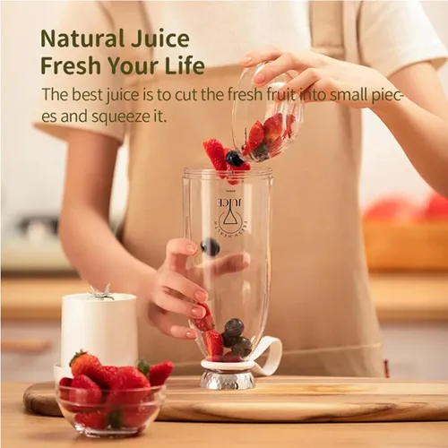 Miniatura 7 de Licuadora Portátil, Batidora Personal para Smoothies con 6 Cuchillas, Vaso Exprimidor Mini Recargable, 17 oz con Tapa de Viaje para Exteriores, Negro