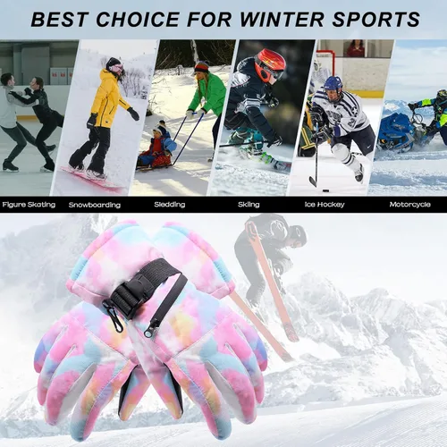 Miniatura 6 de Avicill Guantes de esquí para nieve, guantes de nieve para hombre, guantes de nieve impermeables para mujer, guantes de snowboard para exteriores