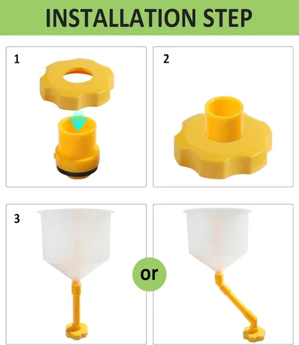 Miniatura 5 de RACOONA Kit de Embudo de Refrigerante para Limpieza de Radiador - Accesorios de Coche Sin Derrames, Purgador de Anticongelante Universal