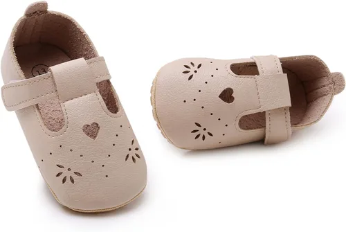 Miniatura 52 de RVROVIC Mocasines de princesa para bebé, zapatos brillantes de Mary Jane, zapatos de cuna de suela suave y ligera de primera calidad, zapatos