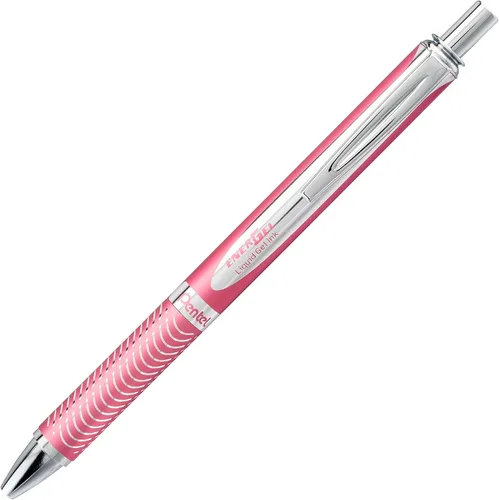 Miniatura 2 de Lapicero de gel líquido Pentel EnerGel de aleación RT premium, Rosado Paquete de 10