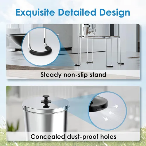 Miniatura 7 de Waterdrop Sistema de Filtro de Agua, Estándar NSF/ANSI 42 y 372, Sistema de Acero Inoxidable de 2.25G con 2 Filtros, Grifo de Vidrio Transparente