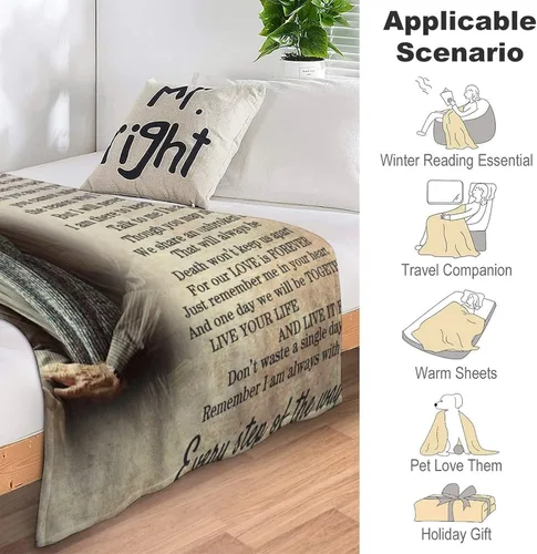Miniatura 4 de Manta conmemorativa personalizada con fotos: fabricada en Estados Unidos, regalos en memoria de un ser querido, manta de condolencia, I Never Left