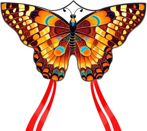 Miniatura 7 de Cometa de mariposa grande para adultos y niños de 4 a 8 años y 8 a 12 años, fácil de volar, cometa de una sola línea de 55 x 28 pulgadas