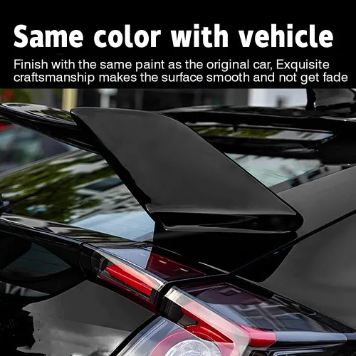 Miniatura 3 de Archaic alerón para Honda Civic Hatchback FK7 tipo-R estilo JDM ABS negro pintado tapa trasera alerón con borde negro brillante