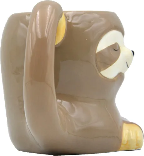 Miniatura 4 de Portatápices de cerámica con forma de perezoso de 3.9 pulgadas, soporte para lápices y cepillos de dientes de perezoso, bonito accesorio