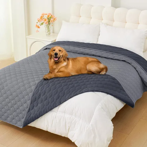Miniatura 28 de Smiry Funda Impermeable para Cama de Perro, Manta Suave Reversible para Mascotas, Lavable a Prueba de Fugas para Gatos y Perros, Funda para Sofá