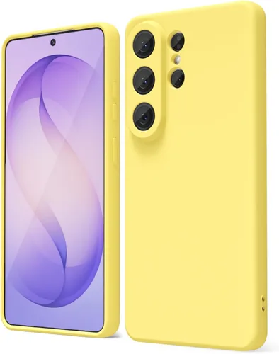 Miniatura 150 de oakxco Funda para teléfono Samsung Galaxy S21 Ultra con agarre de silicona líquida, bonita funda delgada y delgada de goma suave de TPU lisa