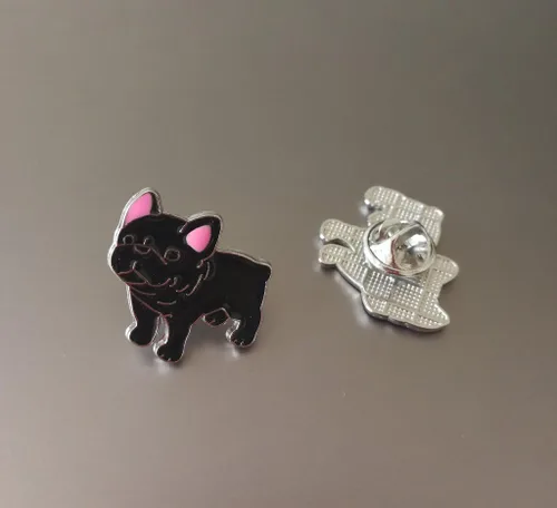 Miniatura 29 de Broche de perro carlino encantador para mascotas, broche de ramillete de metal, placa de identificación para perro, regalo de cumpleaños de Navidad