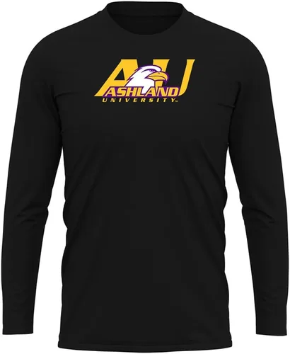 Miniatura 226 de Camisa deportiva de manga larga oficial de la NCAA Collegiate para hombre, colección negra con logotipo primario