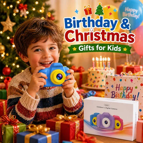 Miniatura 6 de Desuccus Cámara para niños, juguetes de Navidad y cumpleaños para niños y niñas, juguetes para niños de 3, 4, 5, 6, 7, 8, 9 años, cámara de video