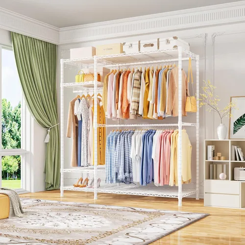 Miniatura 2 de Perchero Ulif F7, Perchero de ropa resistente, Percheros para colgar ropa, 6 niveles, estante de almacenamiento portátil independiente para armario