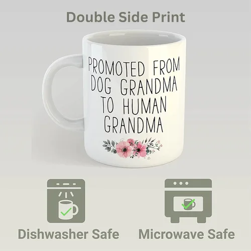 Miniatura 3 de Suchmugs Taza promocionada a la abuela, taza de café New Nana de 11 onzas, sorpresa para revelar el bebé, anuncio de embarazo de abuela por primera