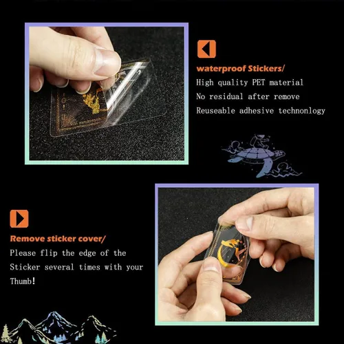 Miniatura 3 de YASMEN Paquete de 45 calcomanías para niños, paquete de calcomanías de astrología doradas transparentes, calcomanías de resina, kits de manualidades