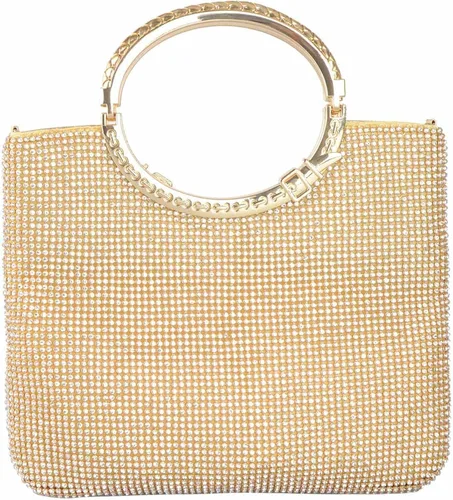 LIFEWISH Bolsos de noche con diamantes de imitación de cristal para mujer bolsos de mano brillantes para graduación cóctel fiesta boda