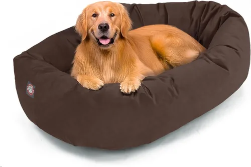 Miniatura 32 de Majestic Pet Cama para Perros Grandes Lavable de 40 Pulgadas, Mueble Ortopédico en Forma de Donut para Perros Grandes, Almohadilla y Alfombra de Gris