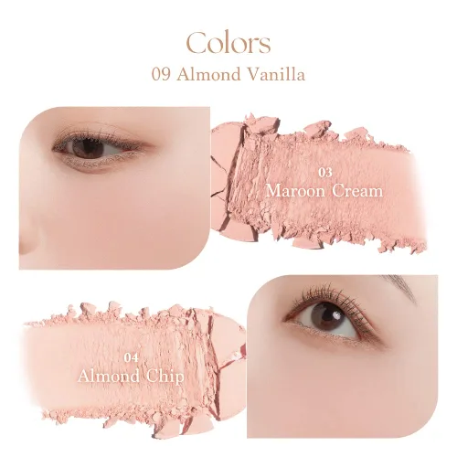 Miniatura 5 de Dasique Blending Mood Cheek #09 Almond Vanilla 4 tonos mezclables en polvo suave y ligero Vegano Blush 09 Vainilla de almendra