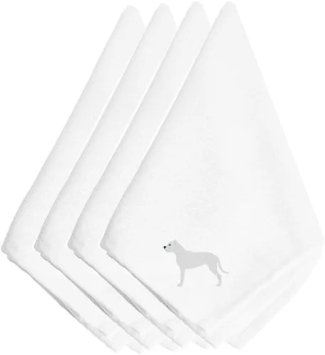Miniatura 39 de Caroline's Treasures BB3448NPKE Affenpinscher - Juego de 4 servilletas bordadas, lavables, suaves, duraderas, servilletas de mesa para hotel