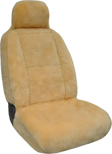 Eurow funda para asiento de auto de piel de merino de oveja australiana, ajuste universal para la mayoría de vehículos, fresca en verano y cálida en