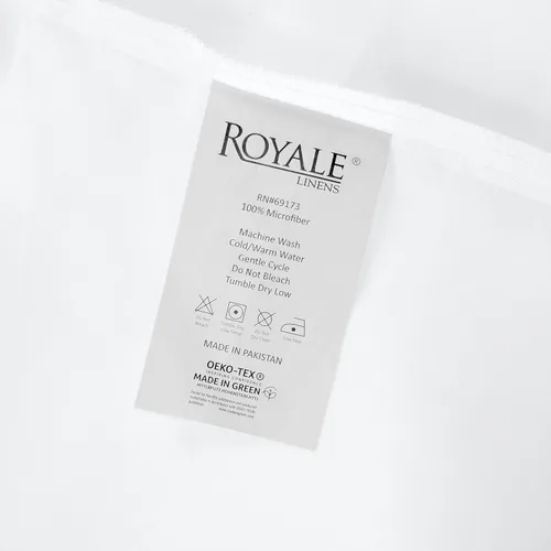 Miniatura 9 de Royale Linens Paquete de 2 sábanas bajeras, sábanas elásticas, sábana bajera individual XL, suave y transpirable, microfibra 1800, resistente a