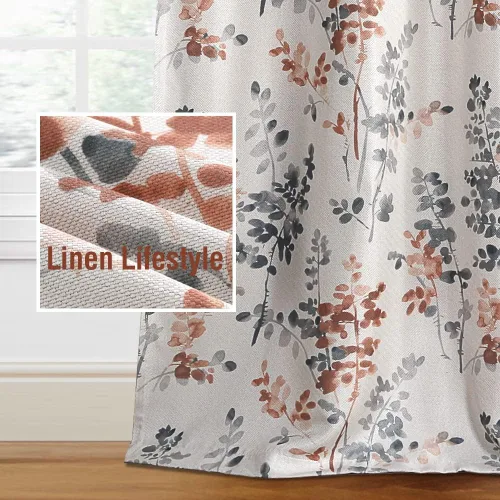 Miniatura 29 de H.VERSAILTEX Cortinas Opacas de Lino de 45 Pulgadas de Largo para Dormitorio/Sala de Estar con Aislamiento Térmico con Ojales, Cortinas con Textura