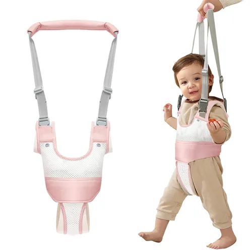 Miniatura 10 de Arnés de mano para caminar para bebé, cinturón ajustable para niños pequeños, arnés para caminar de pie, ayudante de aprendizaje con entrepierna Azul