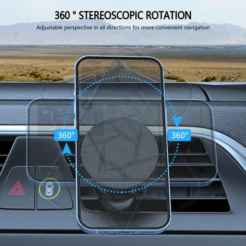 Miniatura 5 de Mandark Soporte Magnético para Teléfono de Coche, Rotación de 360°, Soporte de Smartphone para Rejilla de Ventilación de Auto, Soporte de Clip