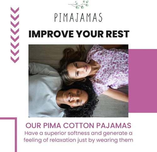 Miniatura 2 de Pimajamas Conjuntos de pijamas para mujer. Súper suave, fabricado con 100% algodón Pima peruano. Conjuntos de ropa de descanso para mujer, pijamas