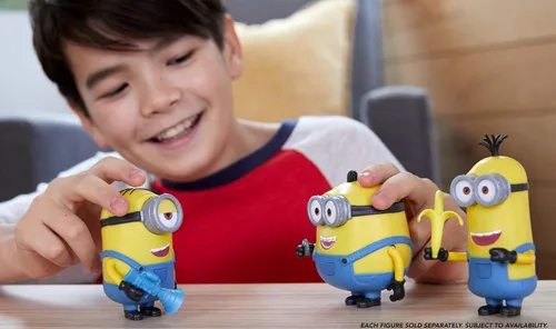 Miniatura 2 de Minions: The Rise of Gru Sing 'N Babble Otto - Figura de acción interactiva, juguete de personaje parlante con 25 sonidos para hablar y reír de 4