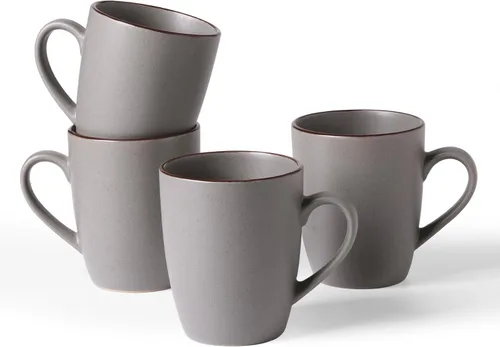 Miniatura 11 de famiware Venus - Tazas de café para 4, juego de tazas de 12 onzas, taza para beber con asa para café, té, cacao, leche, carbón