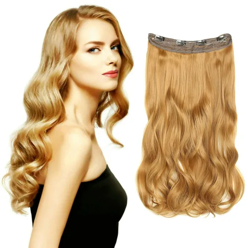 Miniatura 7 de Extensiones de cabello humano real con alambre invisible, alambre transparente, tamaño ajustable, 4 clips de seguridad, 18 pulgadas, negro, largo