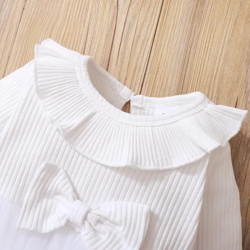 Miniatura 19 de OPAWO Vestido de bebé recién nacido, vestido de verano sin mangas, enterizo con cuello halter, vestido de tul de una pieza, 0-18 meses