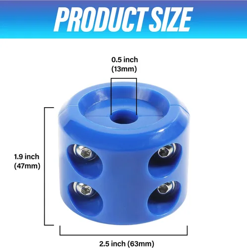Miniatura 2 de Tope de Goma para Cabrestante, Tope de Gancho de Cable de Cabrestante, Protector de Línea de Cuerda de Goma, Tope de Goma de Gancho de Cable de Azul
