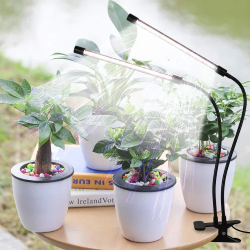 Miniatura 3 de GooingTop Luz LED de crecimiento, 6000 K, lámpara de cultivo de plantas con clip de espectro completo con LED blanco y rojo para plantas