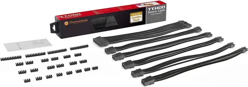 Miniatura 9 de Thermaltake TtMod Kit de cable de alimentación de extensión de manguito ATX/EPS/8-pin PCI-E/6-pin PCI-E con peines, azul/negro AC-035-CN1NAN-A1
