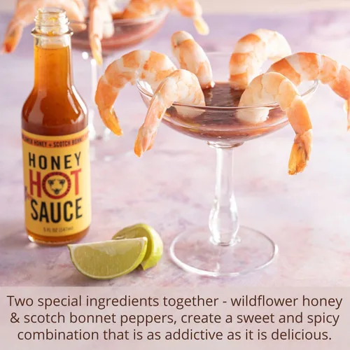 Miniatura 3 de Savannah Bee Company - Salsa picante de miel - Dulce y picante 100% pura - Infundido con deliciosa miel de flores silvestres y pimientos escoceses