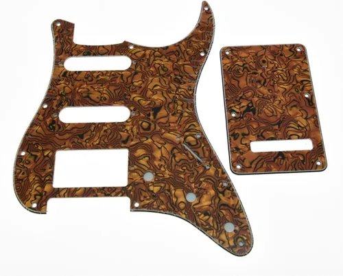 Miniatura 7 de KAISH Guardabarros de 11 agujeros estilo ST/Strat con placa trasera de trémolo para Stratocaster/Strat, HSS, verde menta de 3 capas, fabricado