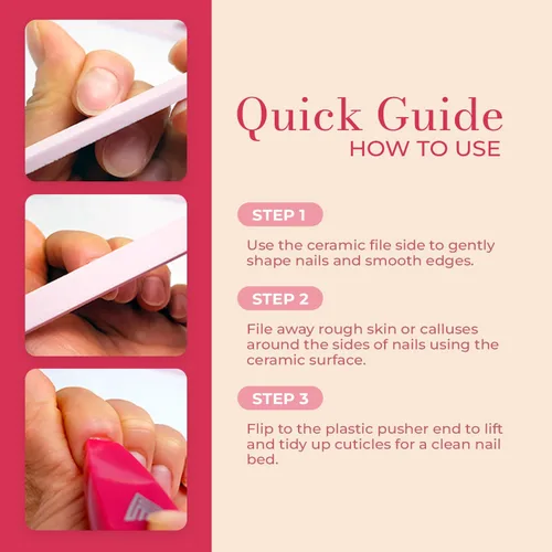 Miniatura 5 de Limas de cerámica para uñas, limas de uñas de manicura con estuches, lima de precisión experta, deja las uñas suaves, kit profesional de manicura
