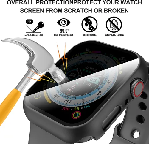 Miniatura 3 de Suoman Paquete de 3 fundas protectoras de pantalla de privacidad para Apple Watch de 1.575 pulgadas (1.575 pulgadas), antiespías, ultrafina