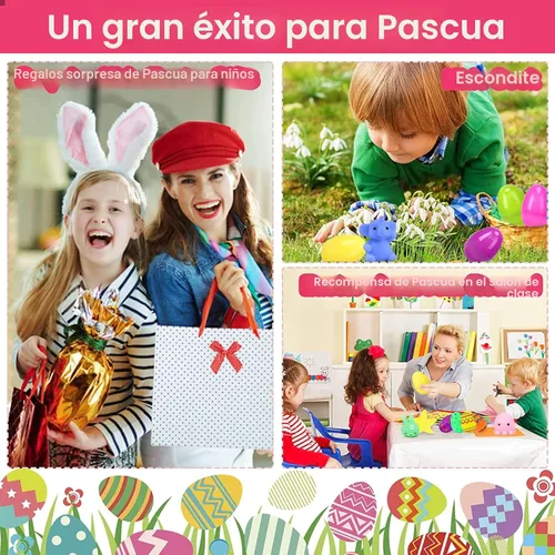 Miniatura 5 de 24 huevos de Pascua rellenos de juguetes esponjosos, rellenos de cesta de Pascua para niños y niñas, relleno de huevos de Pascua de plástico, cosas
