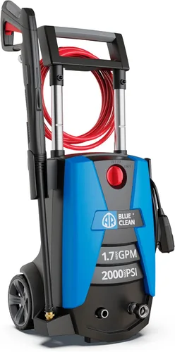 AR Blue Clean BC383HS Lavadora a Presión Eléctrica - 2000 PSI, 1.7 GPM, 13 Amperios, Accesorios de Conexión Bayoneta, Mango Telescópico,