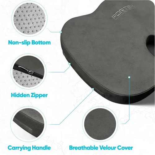Miniatura 4 de FORTEM Cojín para Silla de Oficina, Cojín para Silla de Oficina, Almohada de Apoyo Lumbar para Silla de Oficina, Espuma Viscoelástica para Aliviar