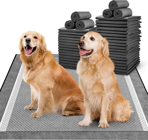 Miniatura 14 de MIZOK Almohadillas para cachorros para perros de 23 x 24 pulgadas, almohadillas para mascotas que eliminan el olor a carbón para perros, absorben