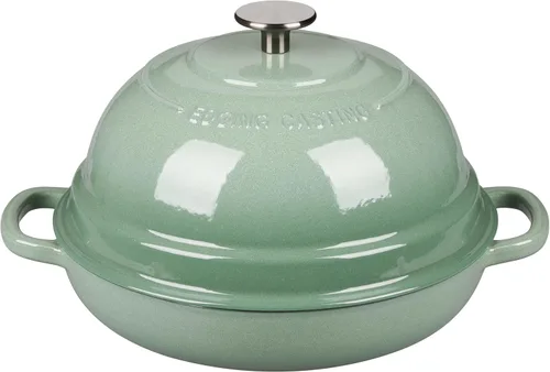 Miniatura 8 de EDGING CASTING Olla de horno holandés de hierro fundido esmaltado con tapa, horno de pan redondo para hornear pan de masa madre casero, 6 cuartos