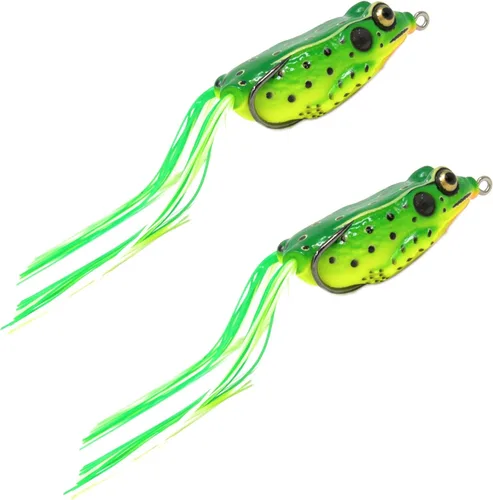 Miniatura 17 de Reaction Tackle Ranas de cuerpo hueco para pesca de lubina, señuelo ultra realista sin malas hierbas para lubina, cabeza de serpiente, lucio y más