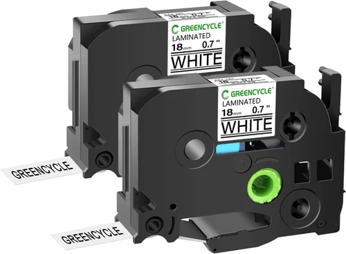 Miniatura 45 de GREENCYCLE TZe-111 - Cinta adhesiva transparente laminada de 0.23 pulgadas compatible con Brother P-Touch TZ-111 TZe111, cinta negra sobre