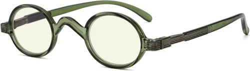 Miniatura 16 de Eyekepper Lentes de filtro de luz azul, lentes de computadora, lectores de bloqueo redondo pequeño con bisagras de resorte, Lente Lente